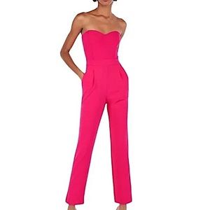 EXPRESS Strapless Pink Jumpsuit- Size 6, Lightly Used